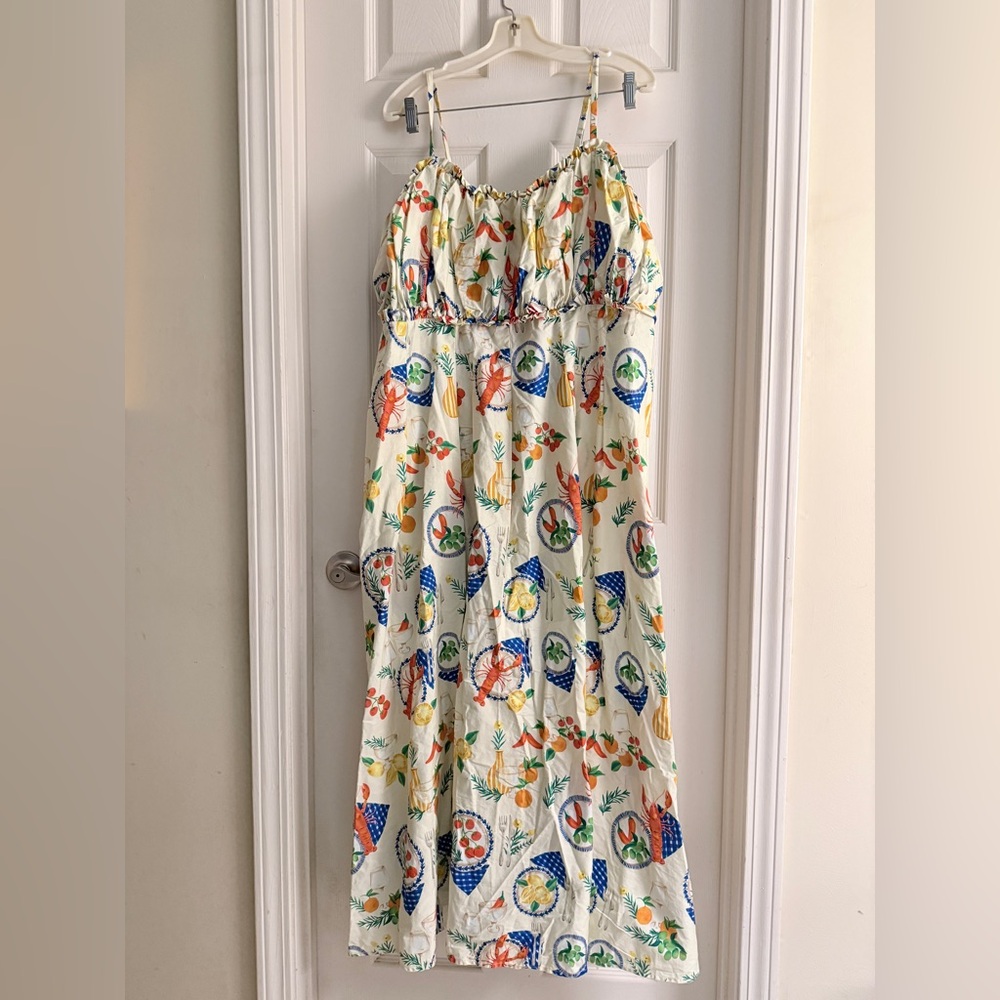 Eloquii Lobster Picnic Print Dress!